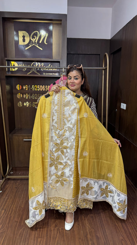 Aani (Cotton Unstitch Suit)