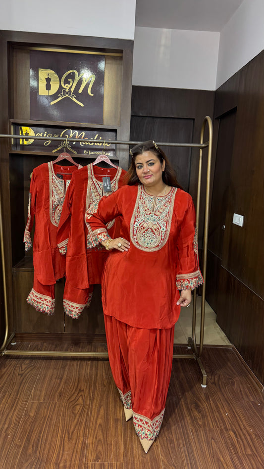 Pure Crepe Fabric Suit