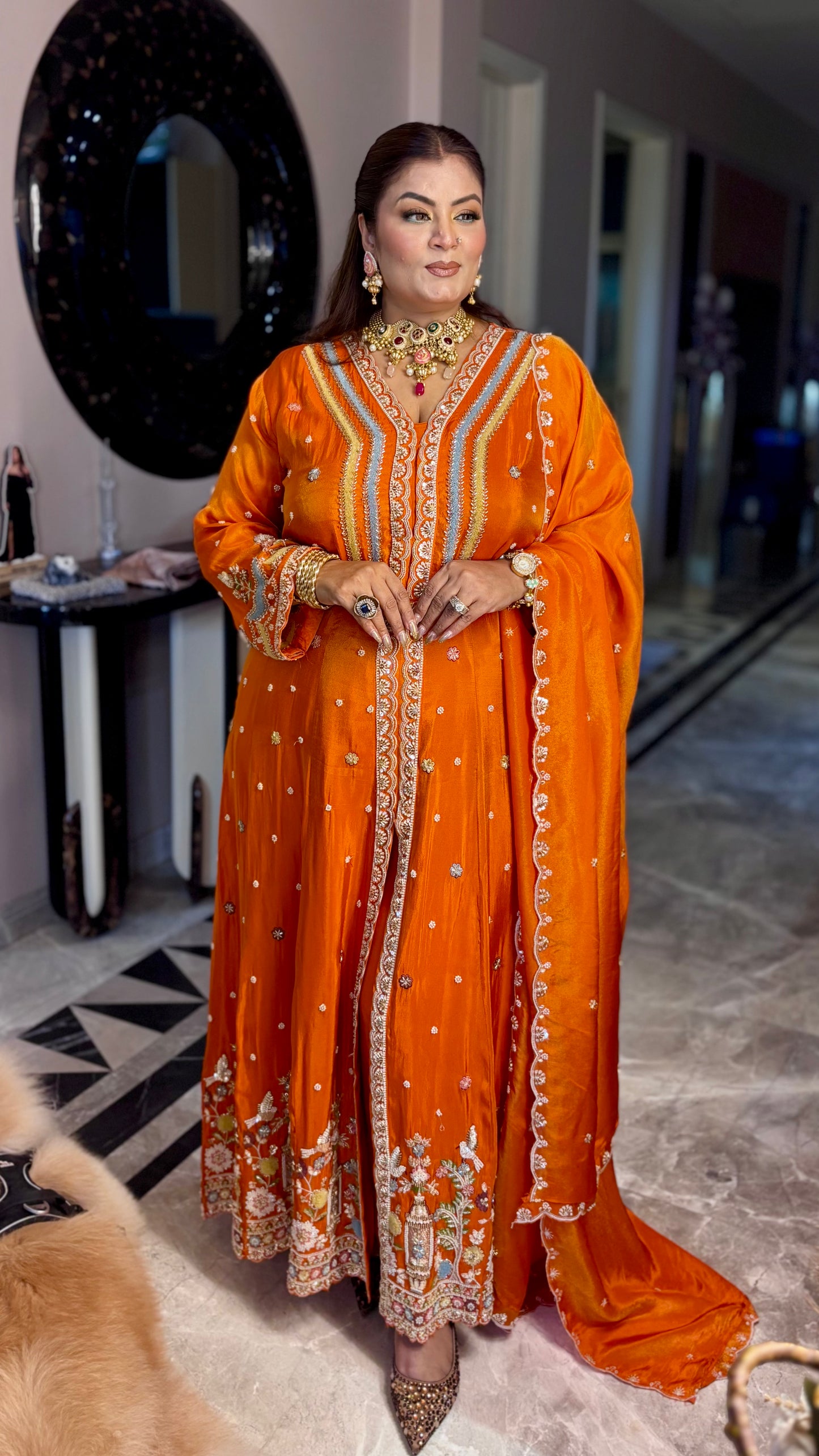 Noorza Glass Tissue Anarkali Suit