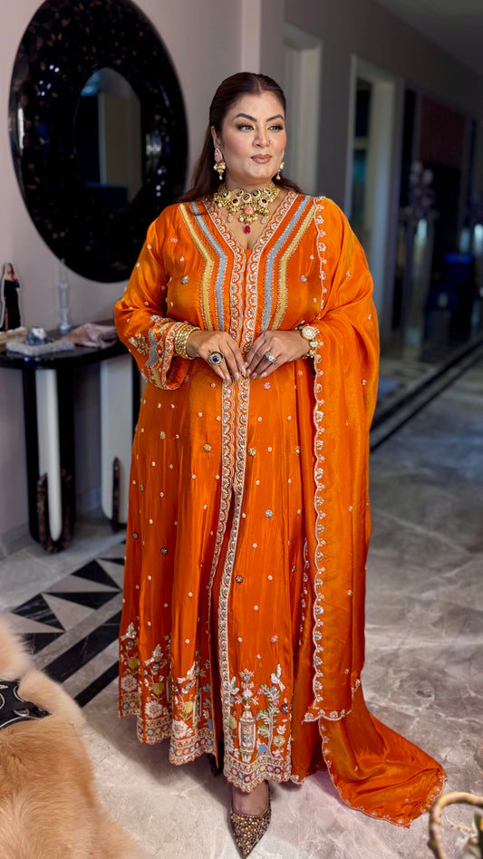 Noorza Glass Tissue Anarkali Suit