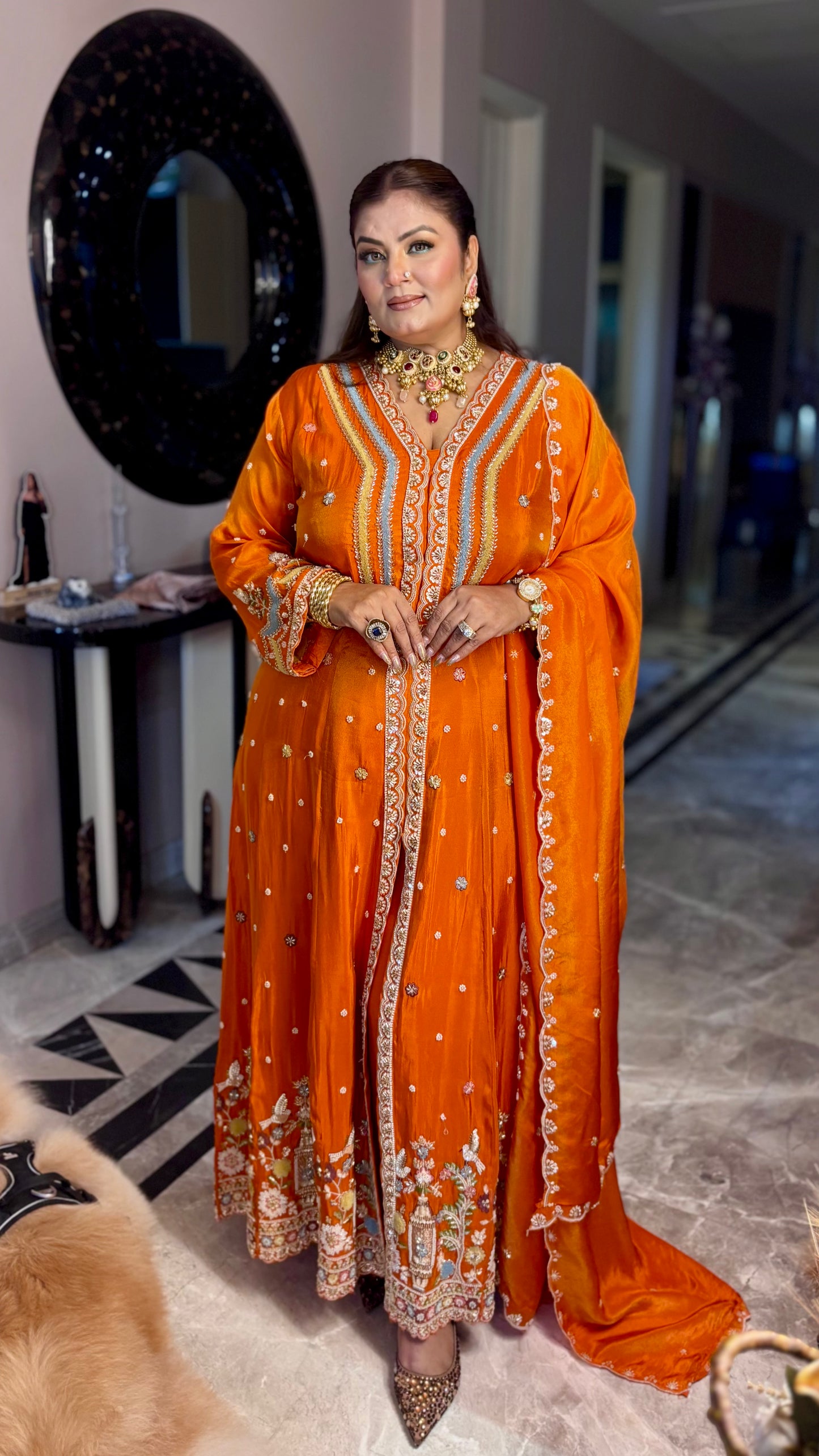Noorza Glass Tissue Anarkali Suit