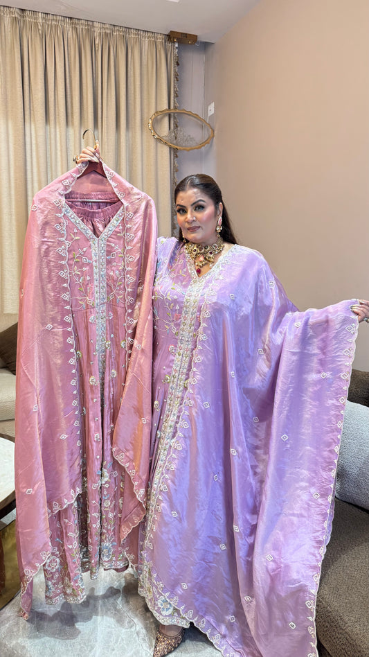 Elara Glass Tissue Long Gown