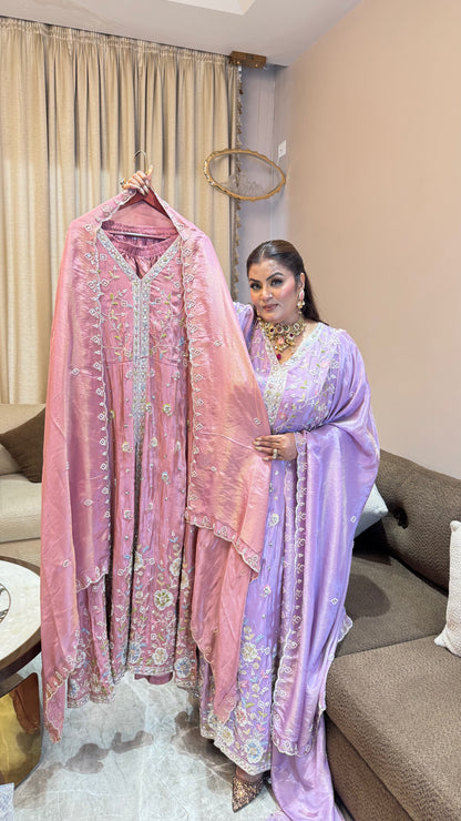 Elara Glass Tissue Long Gown