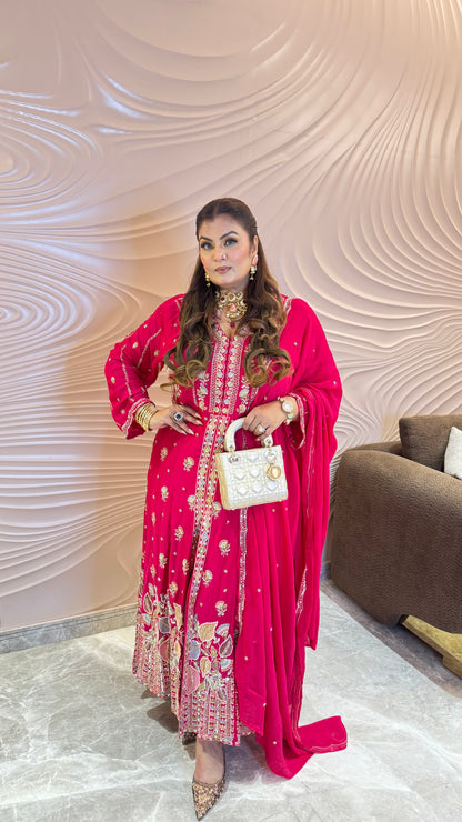 Aarvya Pure Chinon Anarkali Suit