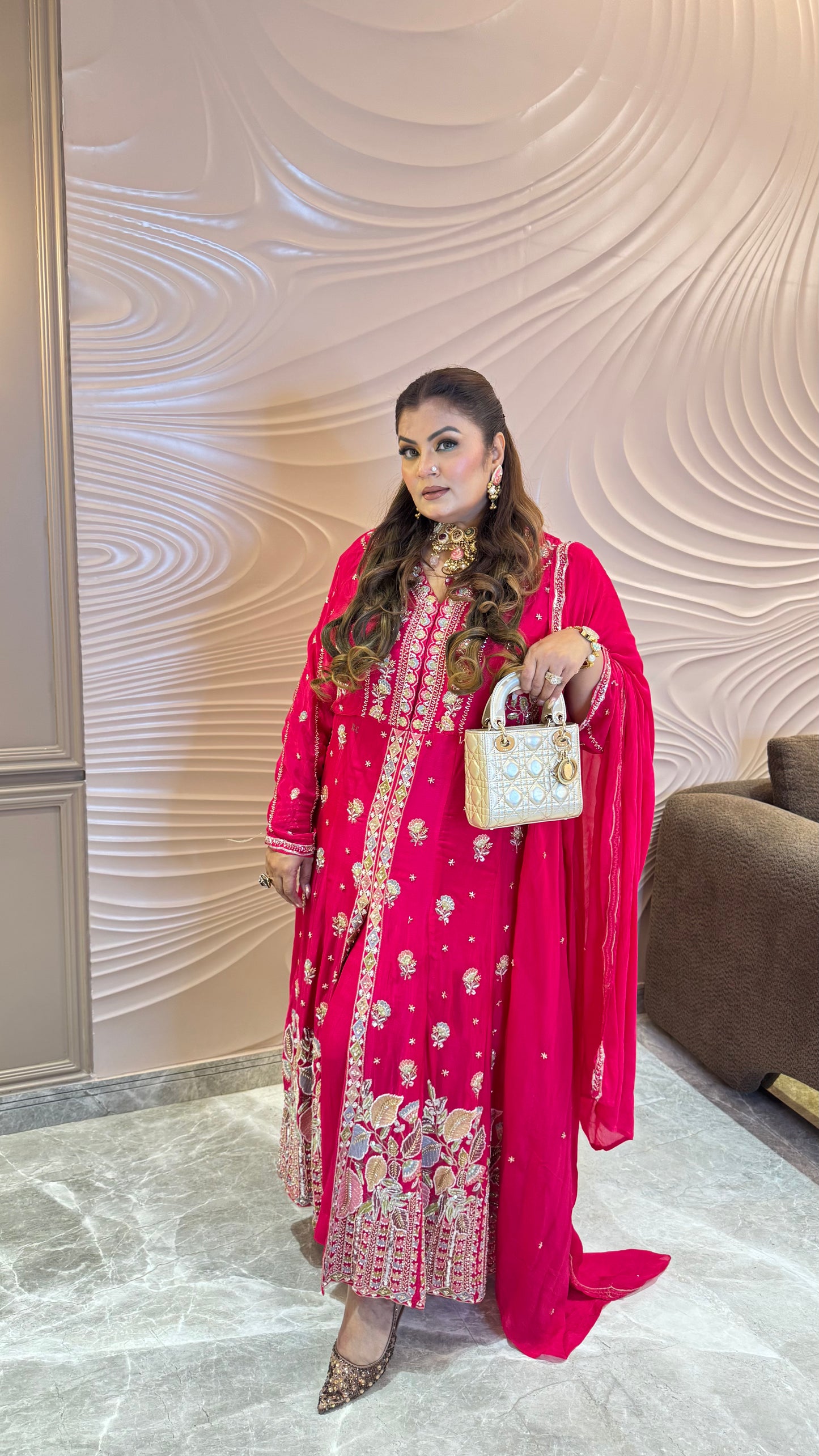 Aarvya Pure Chinon Anarkali Suit