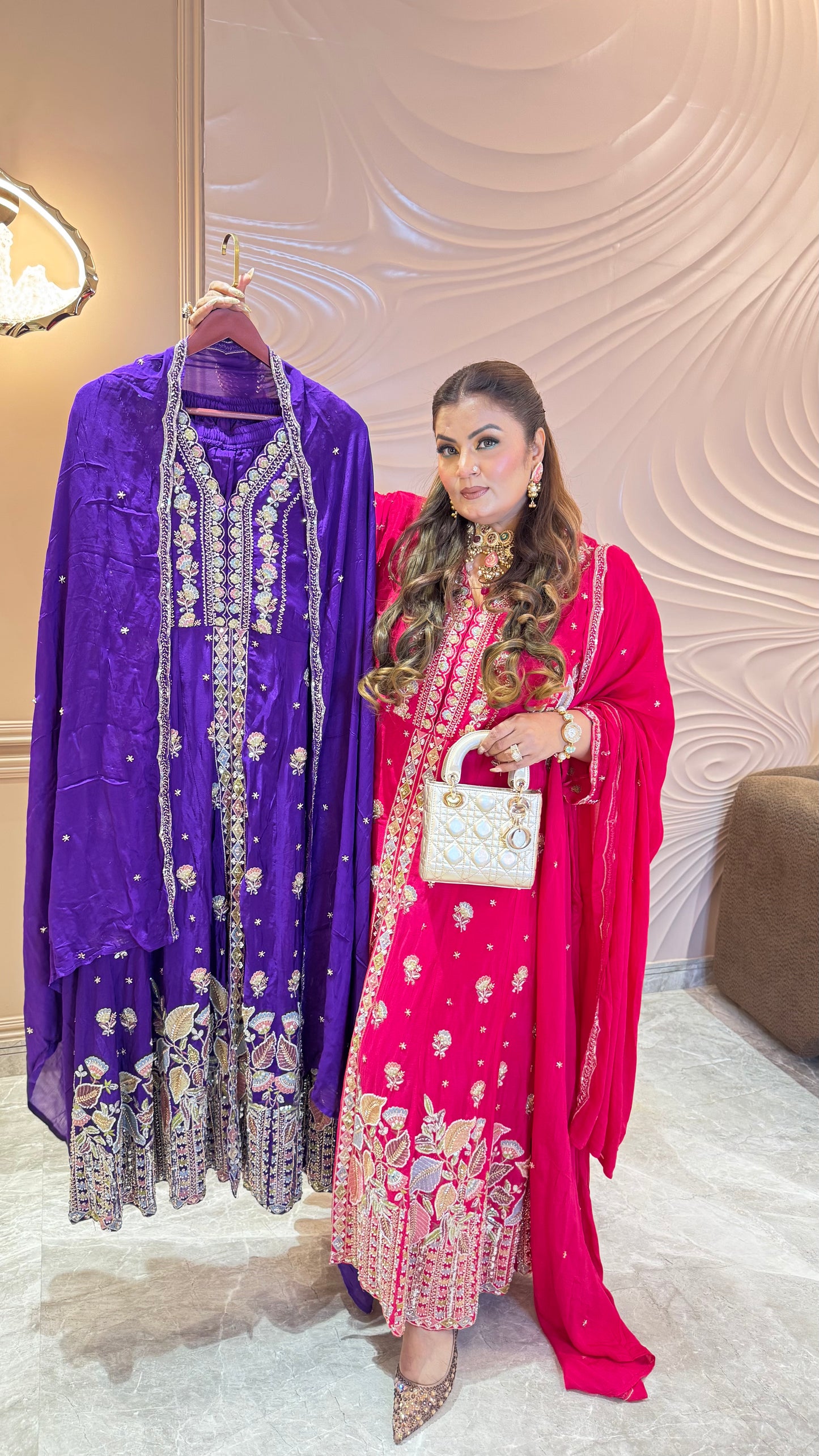 Aarvya Pure Chinon Anarkali Suit