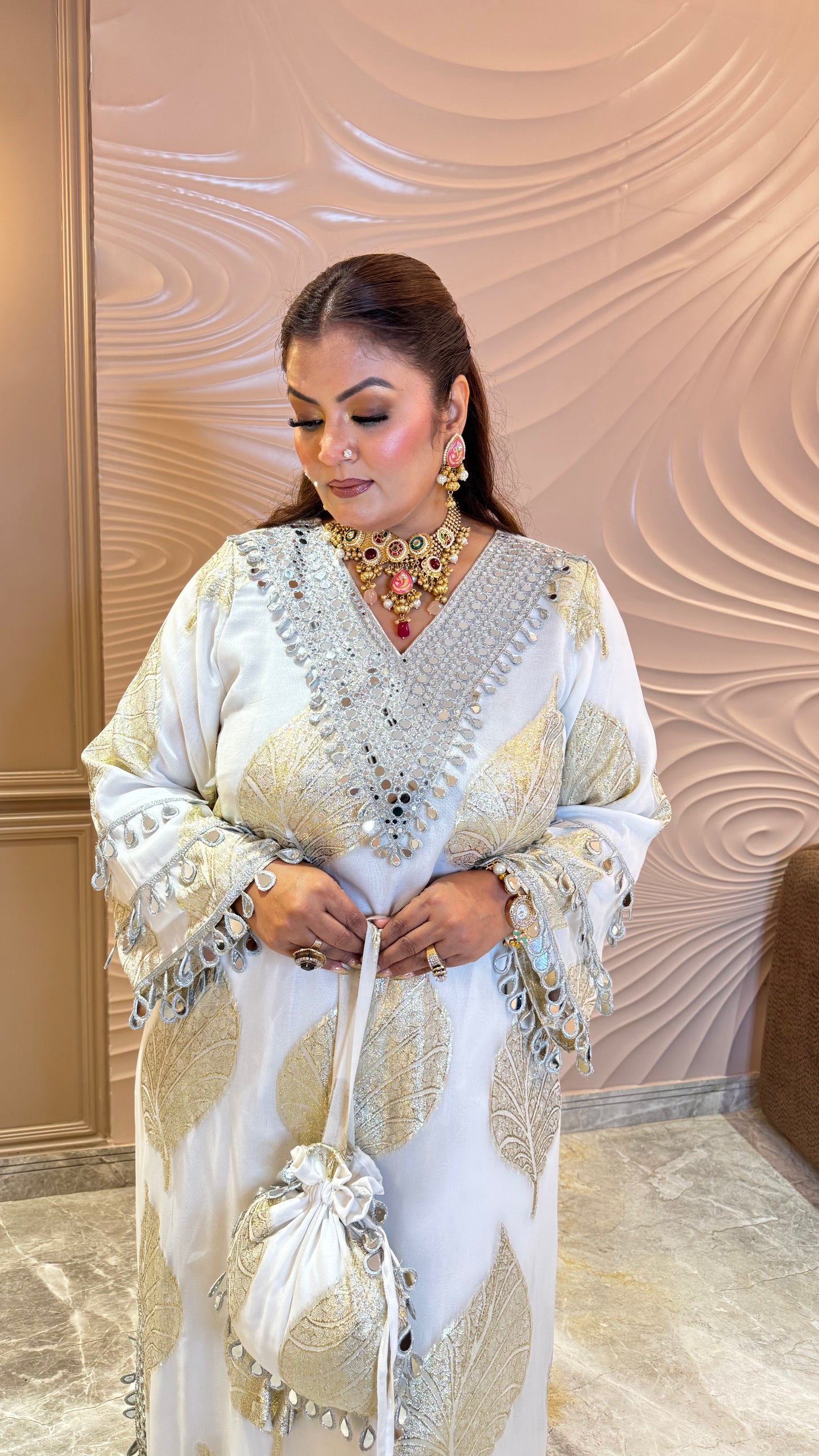 Meher Georgette Long Phiran with Pant
