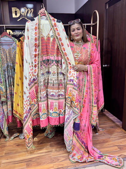Heera Pure Crepe (Anarkali)