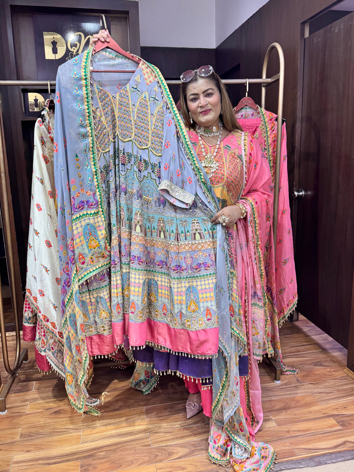 Heera Pure Crepe (Anarkali)