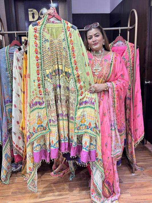 Heera Pure Crepe (Anarkali)