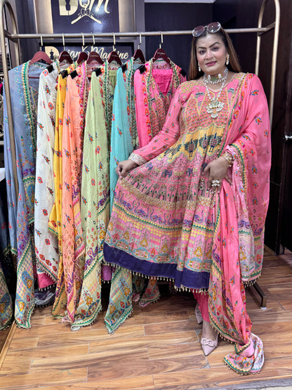 Heera Pure Crepe (Anarkali)