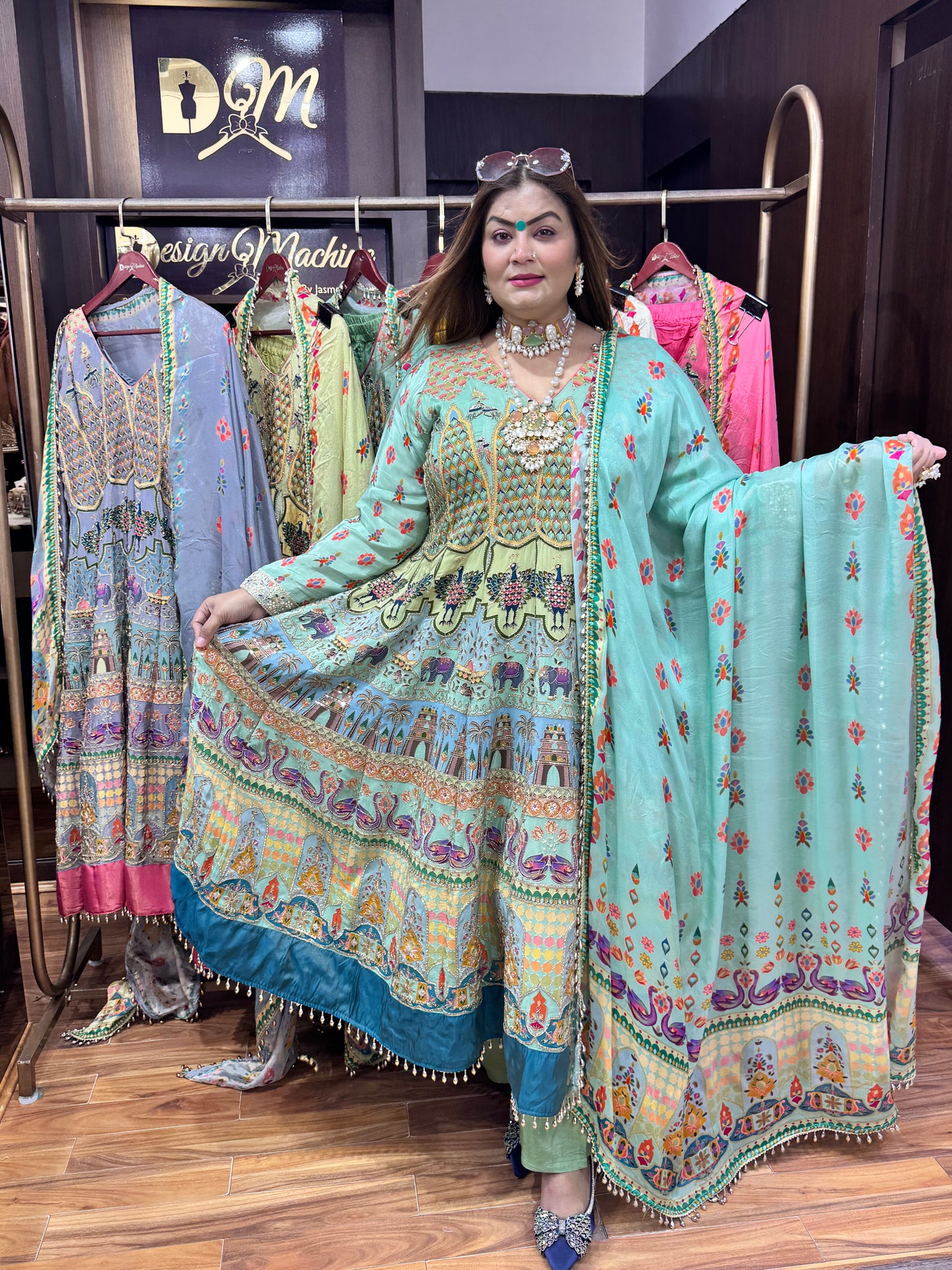 Heera Pure Crepe (Anarkali)