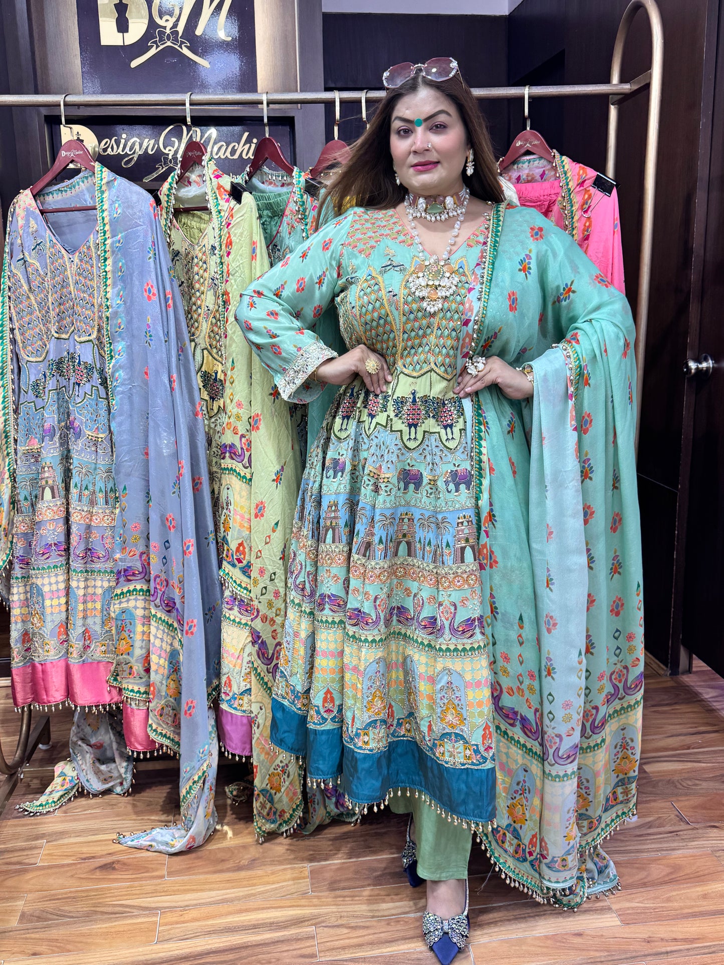 Heera Pure Crepe (Anarkali)