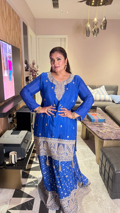 Nooraya Pure Chunon Sharara Suit