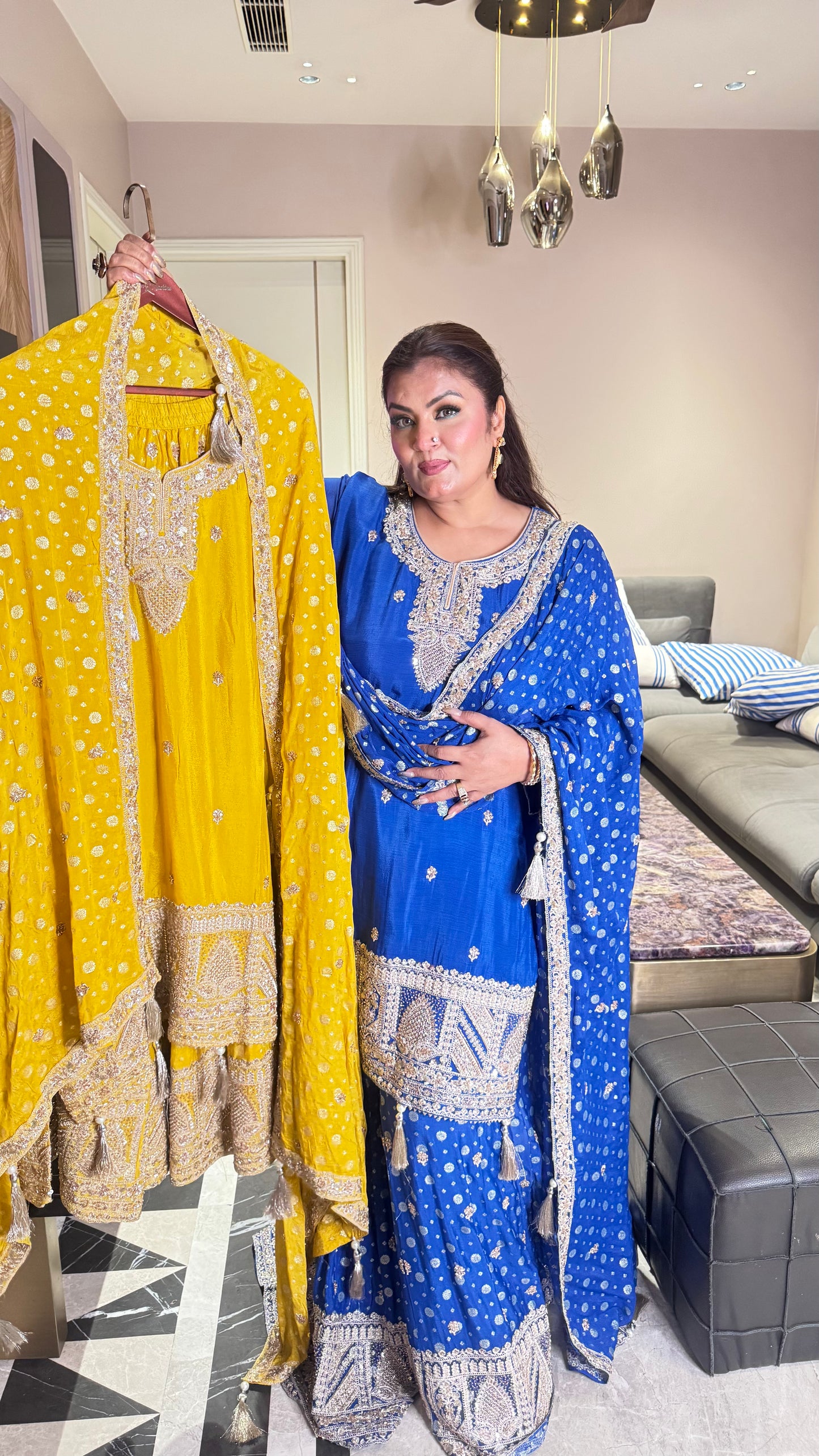 Nooraya Pure Chunon Sharara Suit