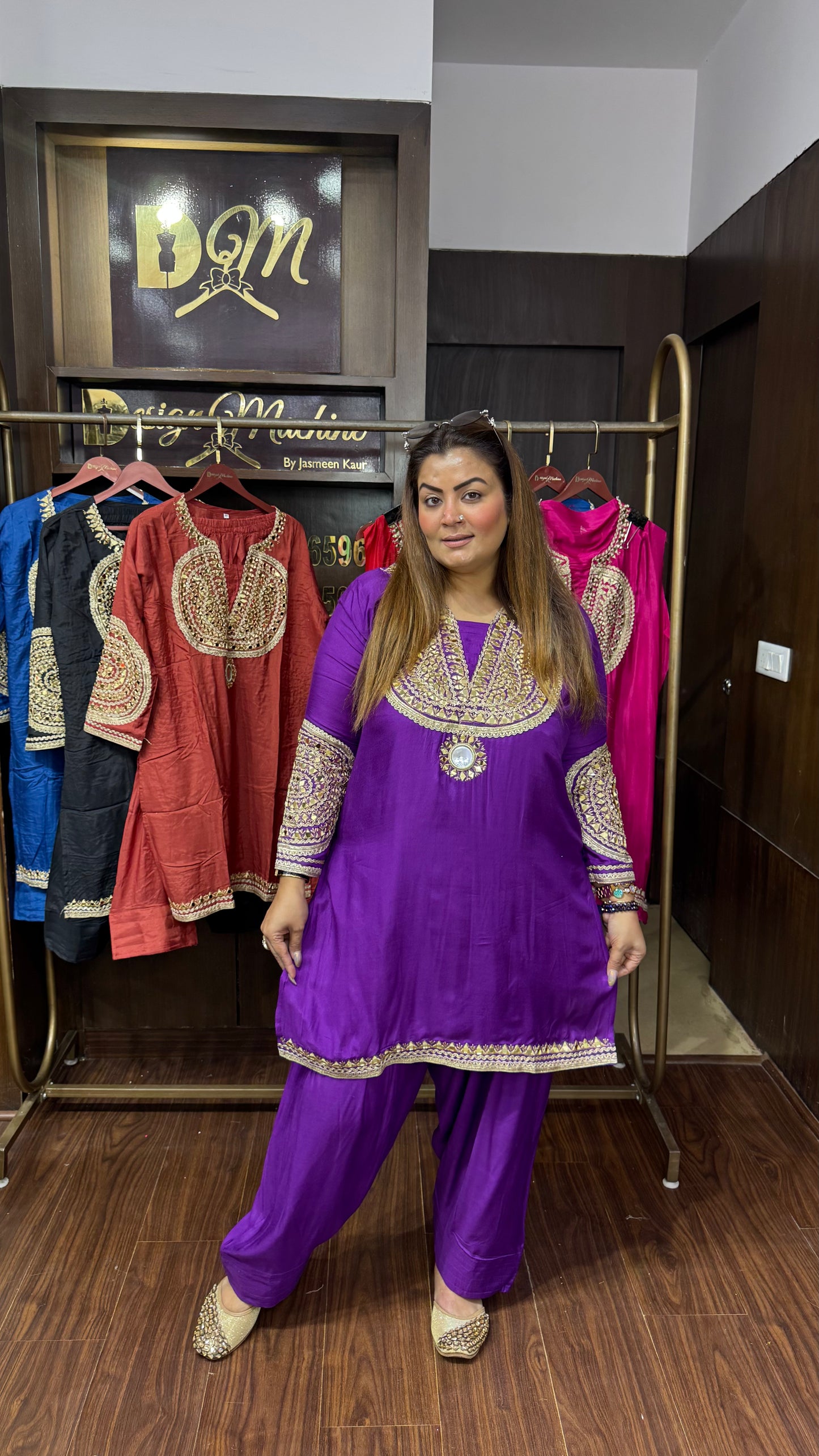 Rida (Pure Crepe Farshi Salwar Cordset)