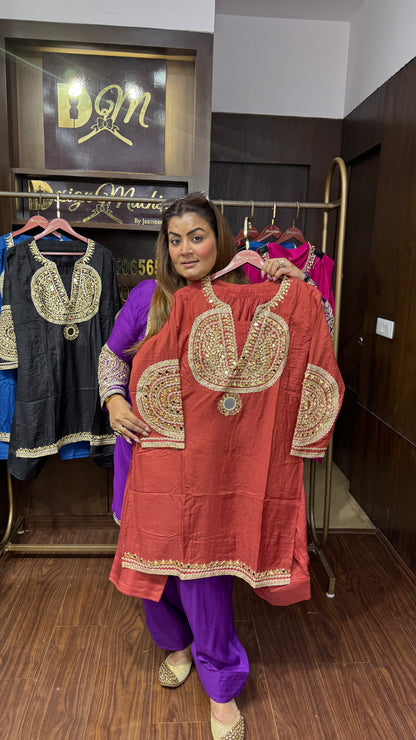 Rida (Pure Crepe Farshi Salwar Cordset)