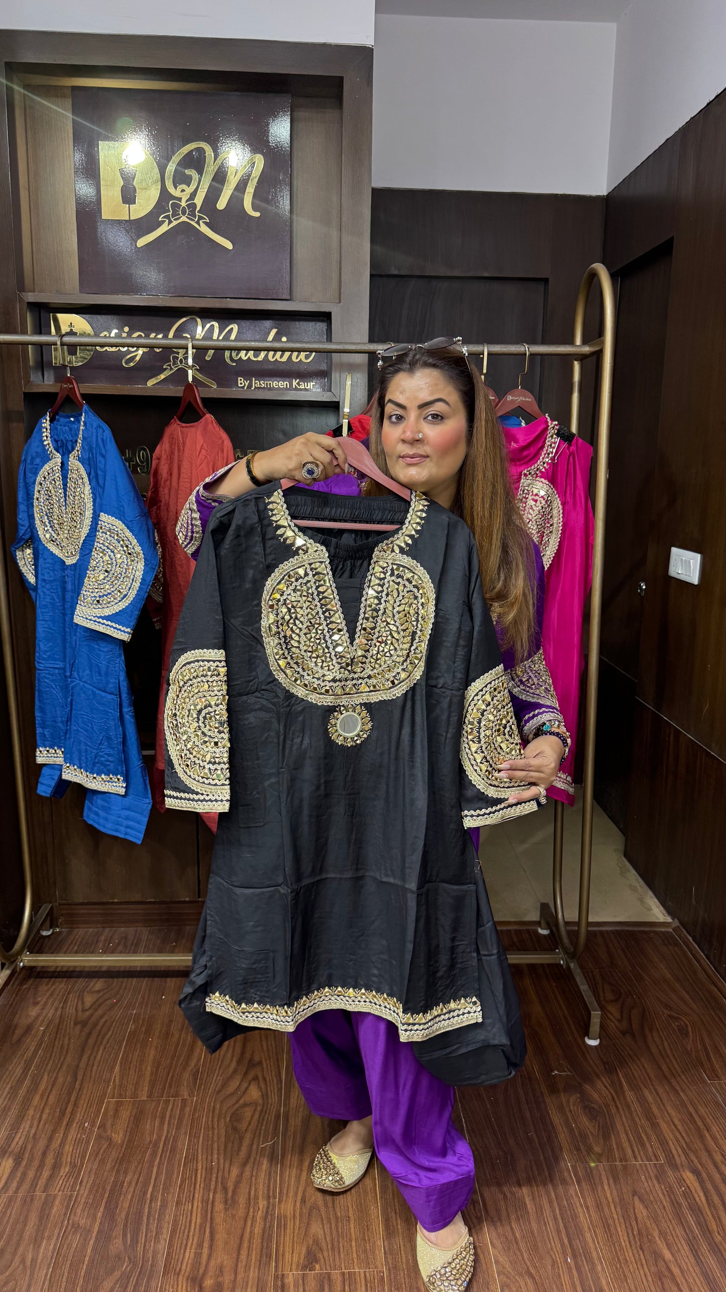 Rida (Pure Crepe Farshi Salwar Cordset)