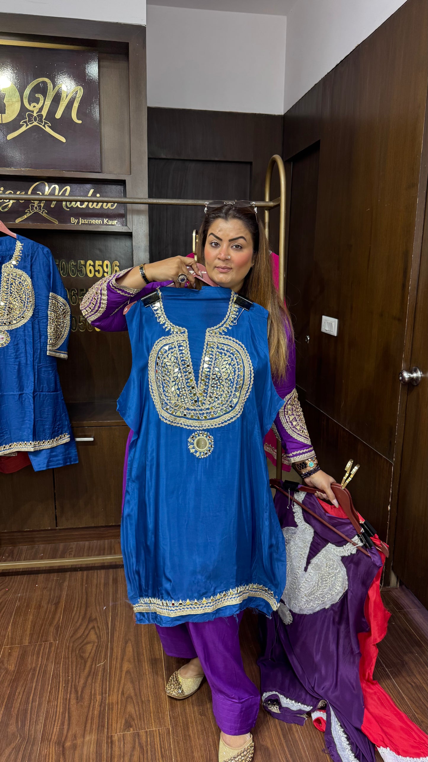 Rida (Pure Crepe Farshi Salwar Cordset)