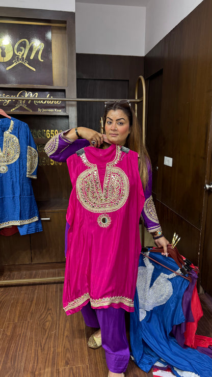 Rida (Pure Crepe Farshi Salwar Cordset)