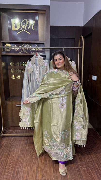 Shreya (Shimmer Tissue Unstitch Suit)