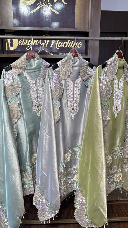 Shreya (Shimmer Tissue Unstitch Suit)