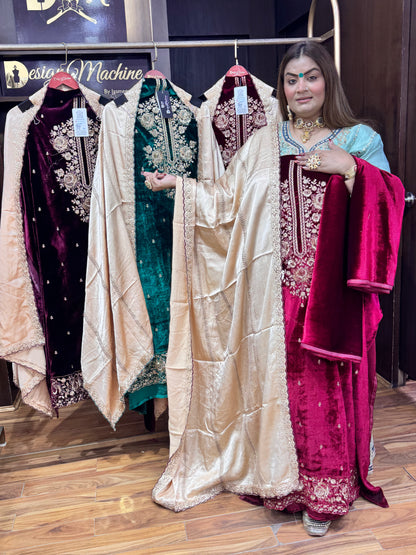 Zareen Velvet (Unstitched Suit)