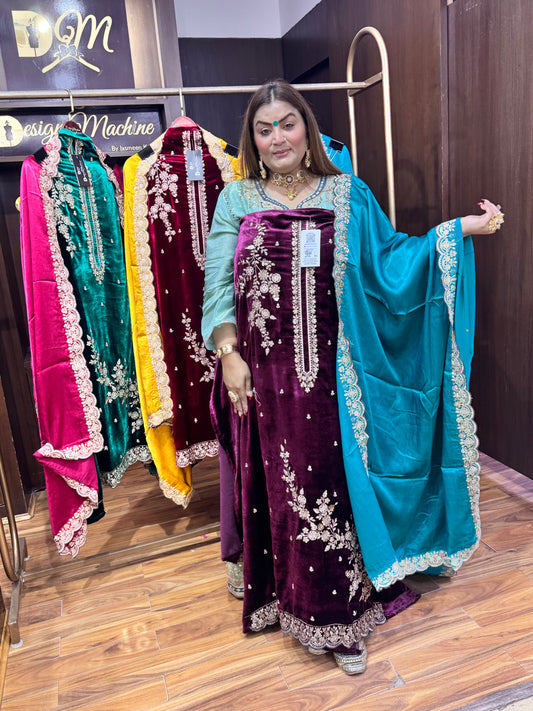 Gulbahaar Velvet (Unstitch Suit)