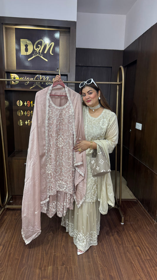 Pure Chinnon (Sharara Suit)