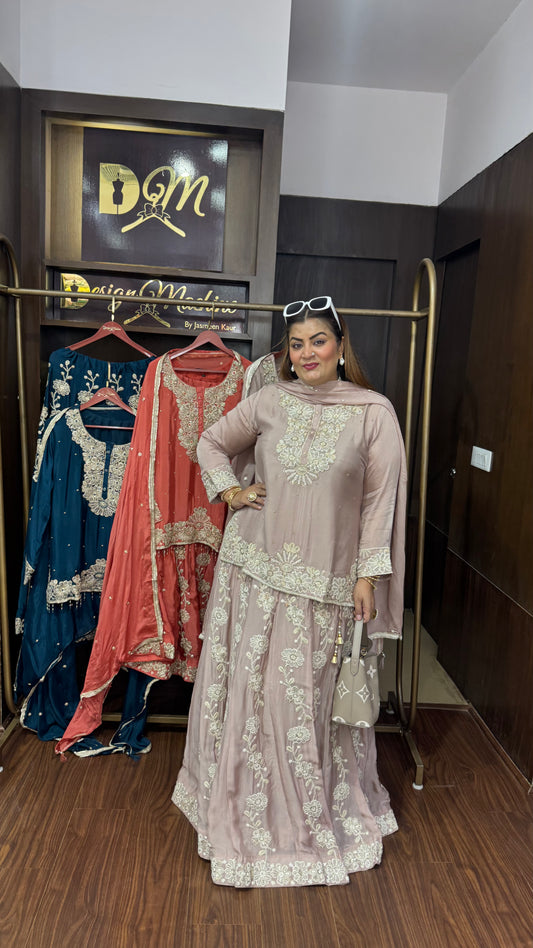 Avyra (Pure Chinnon Lehenga Suit)