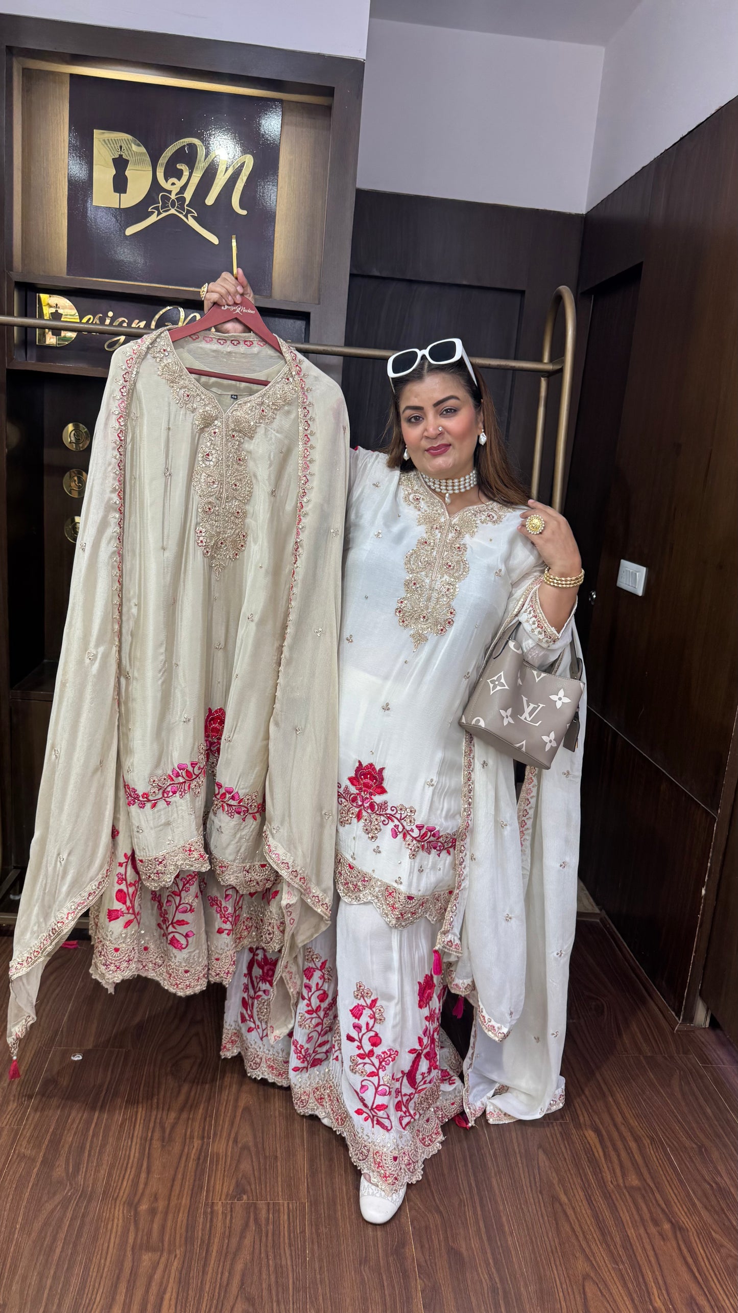 Zireva (Pure Chinnon Sharara Suit)
