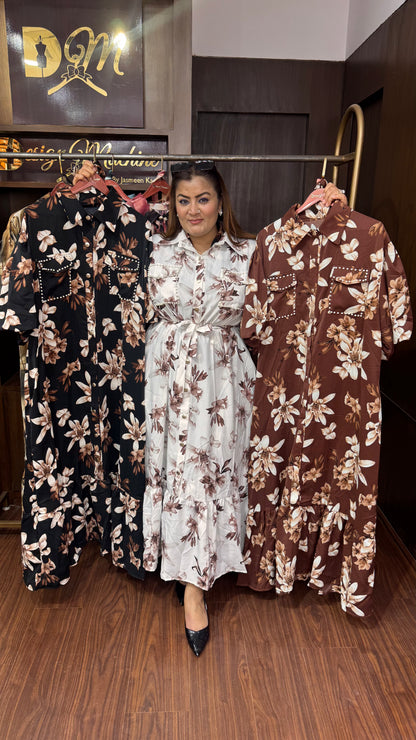 Avnera (Pure Crepe Korean Dress)
