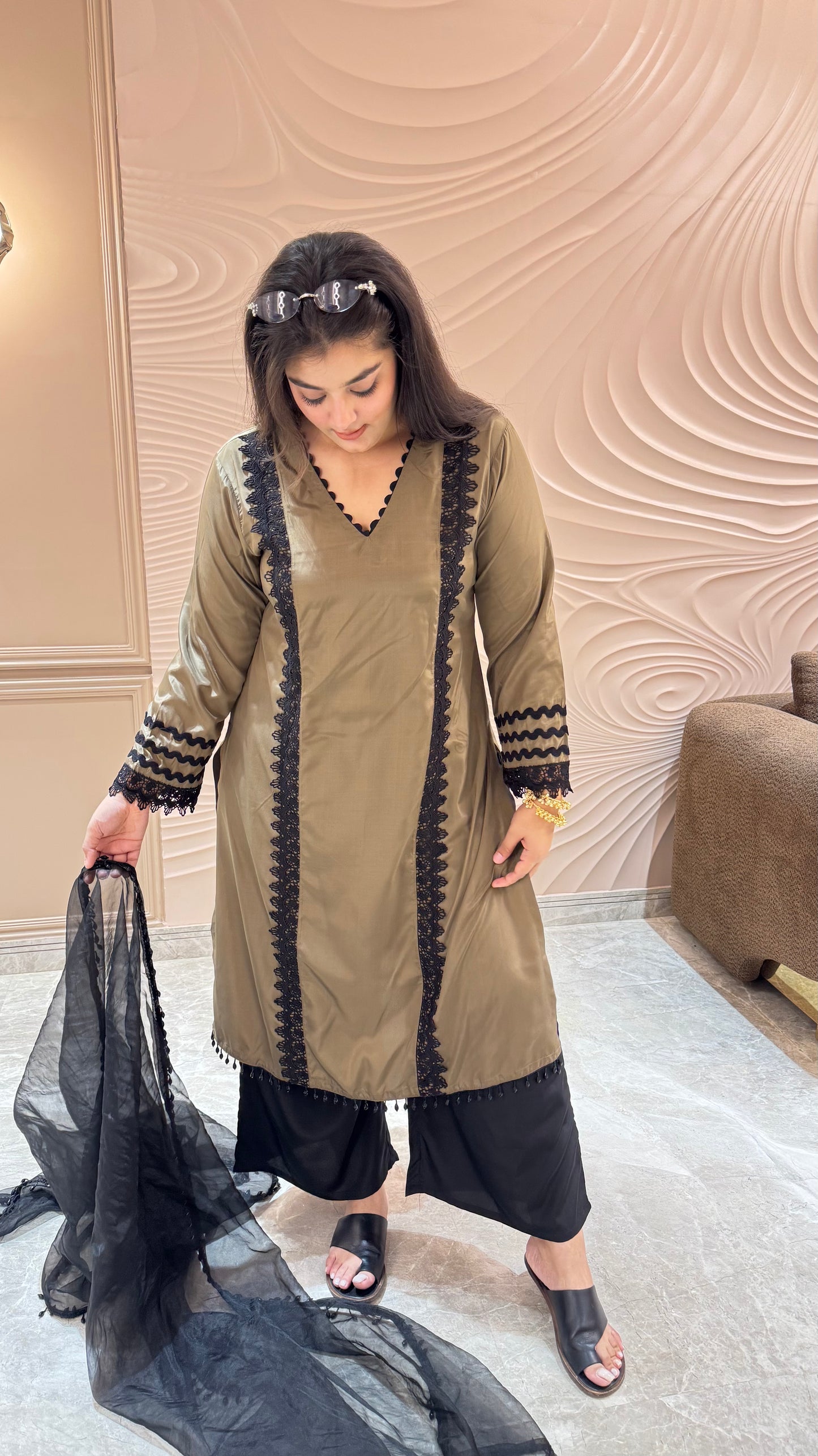 Ethereal Crepe Elegance Suit
