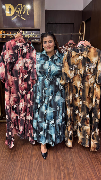 Avnera (Pure Crepe Korean Dress)