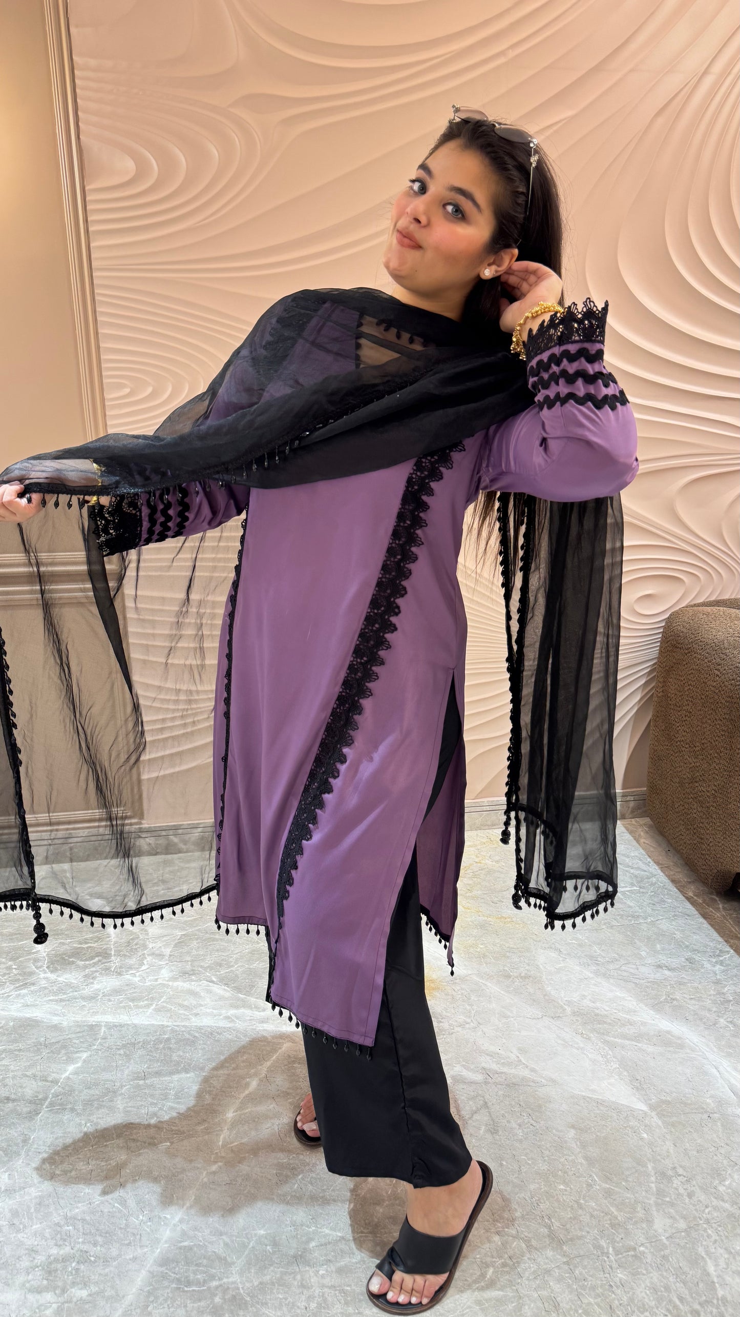 Ethereal Crepe Elegance Suit