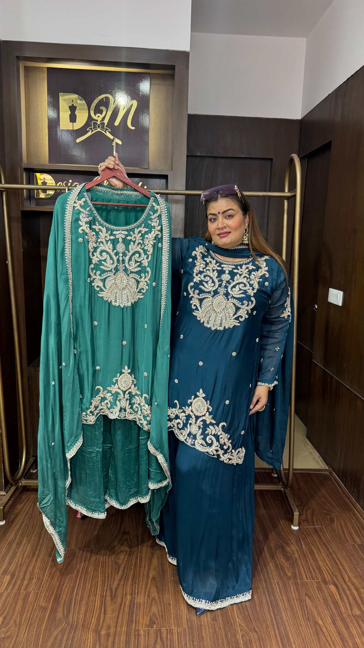 Elvora (Pure Chinnon Sharara Suit)