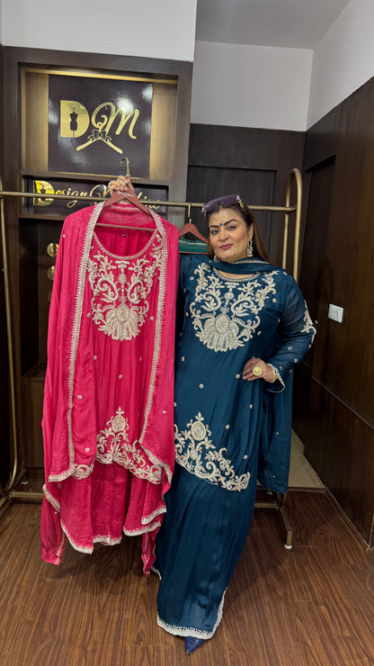 Elvora (Pure Chinnon Sharara Suit)