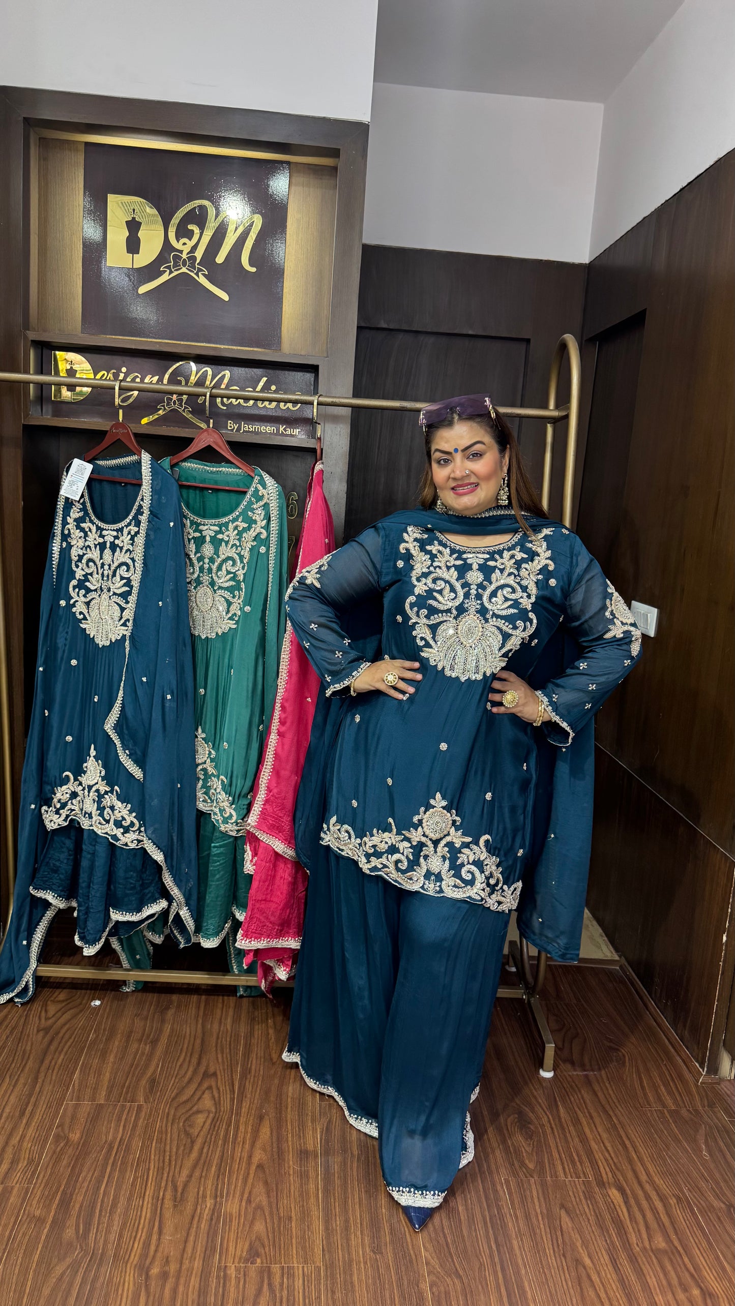 Elvora (Pure Chinnon Sharara Suit)