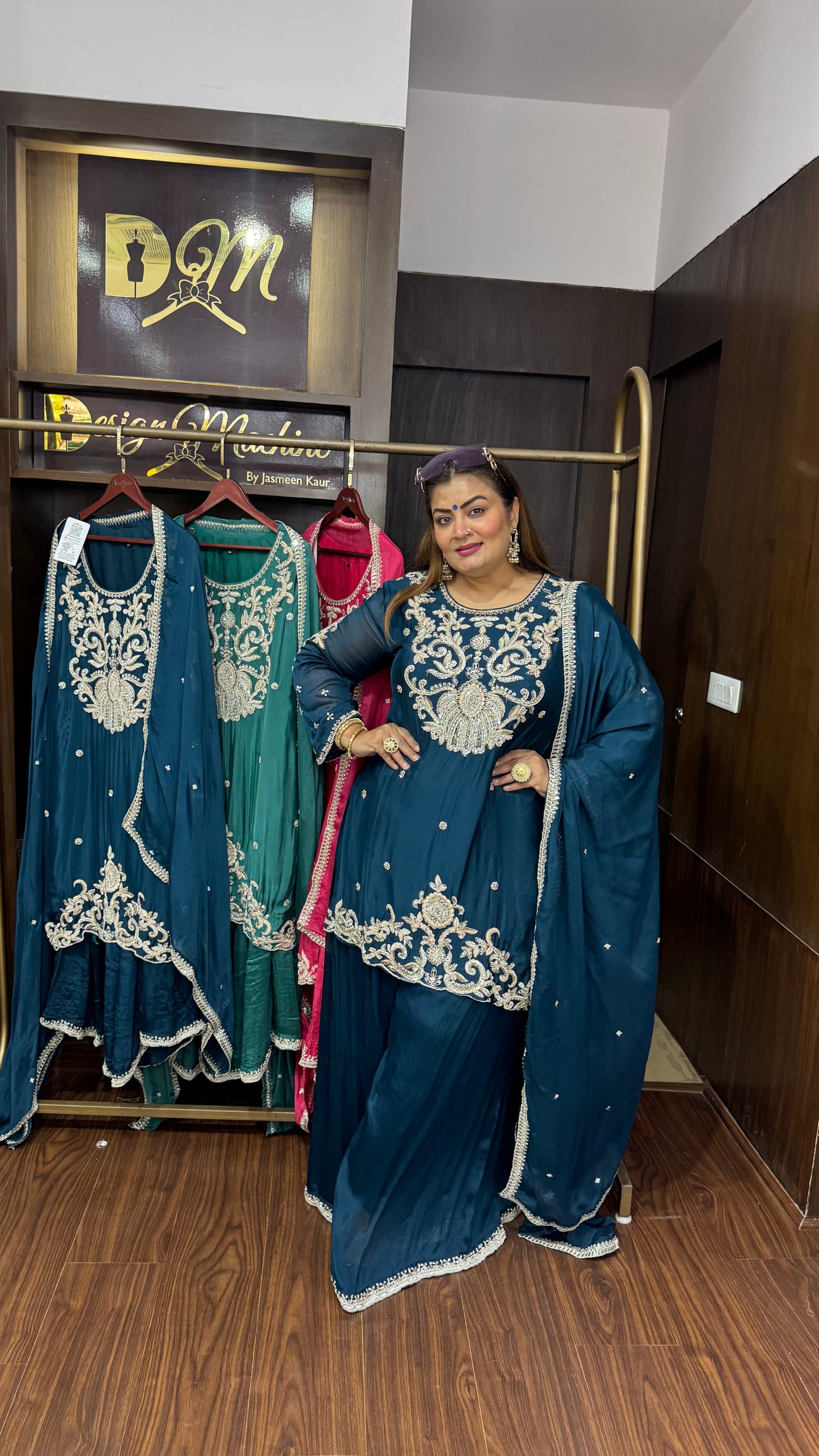 Elvora (Pure Chinnon Sharara Suit)