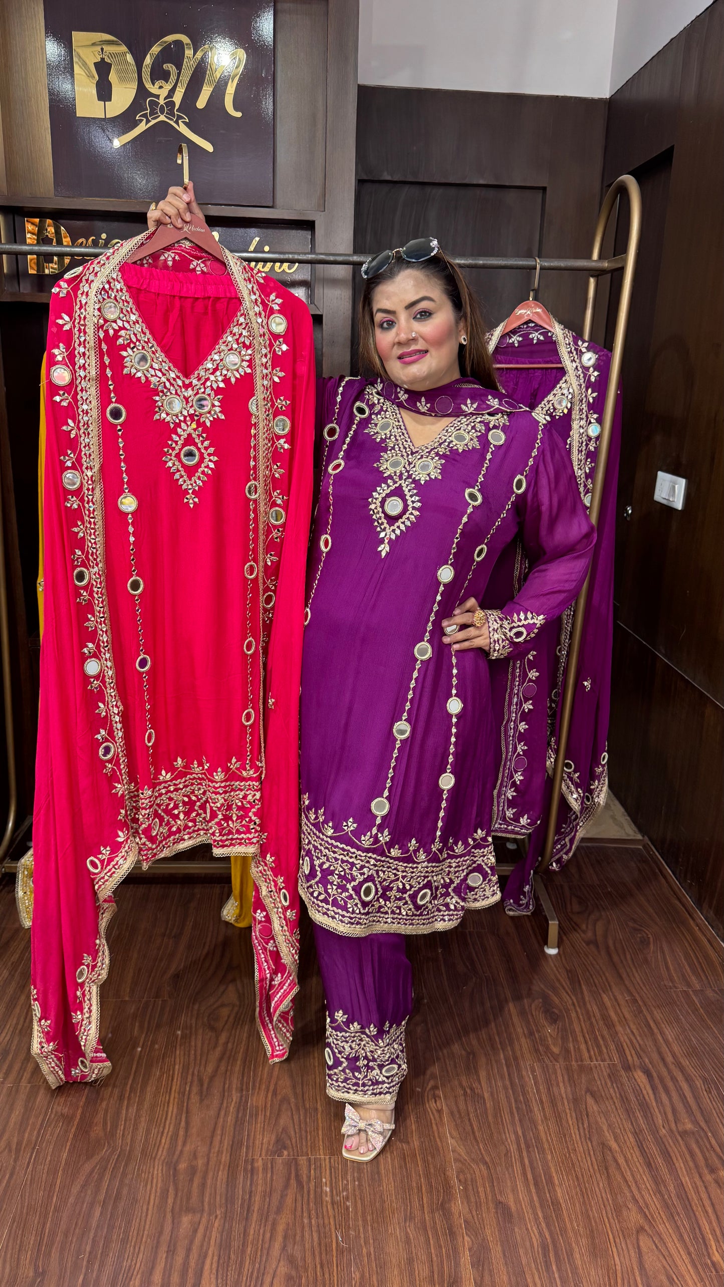 Nirelle (Pure Chinnon Crepe Short Anarkali)