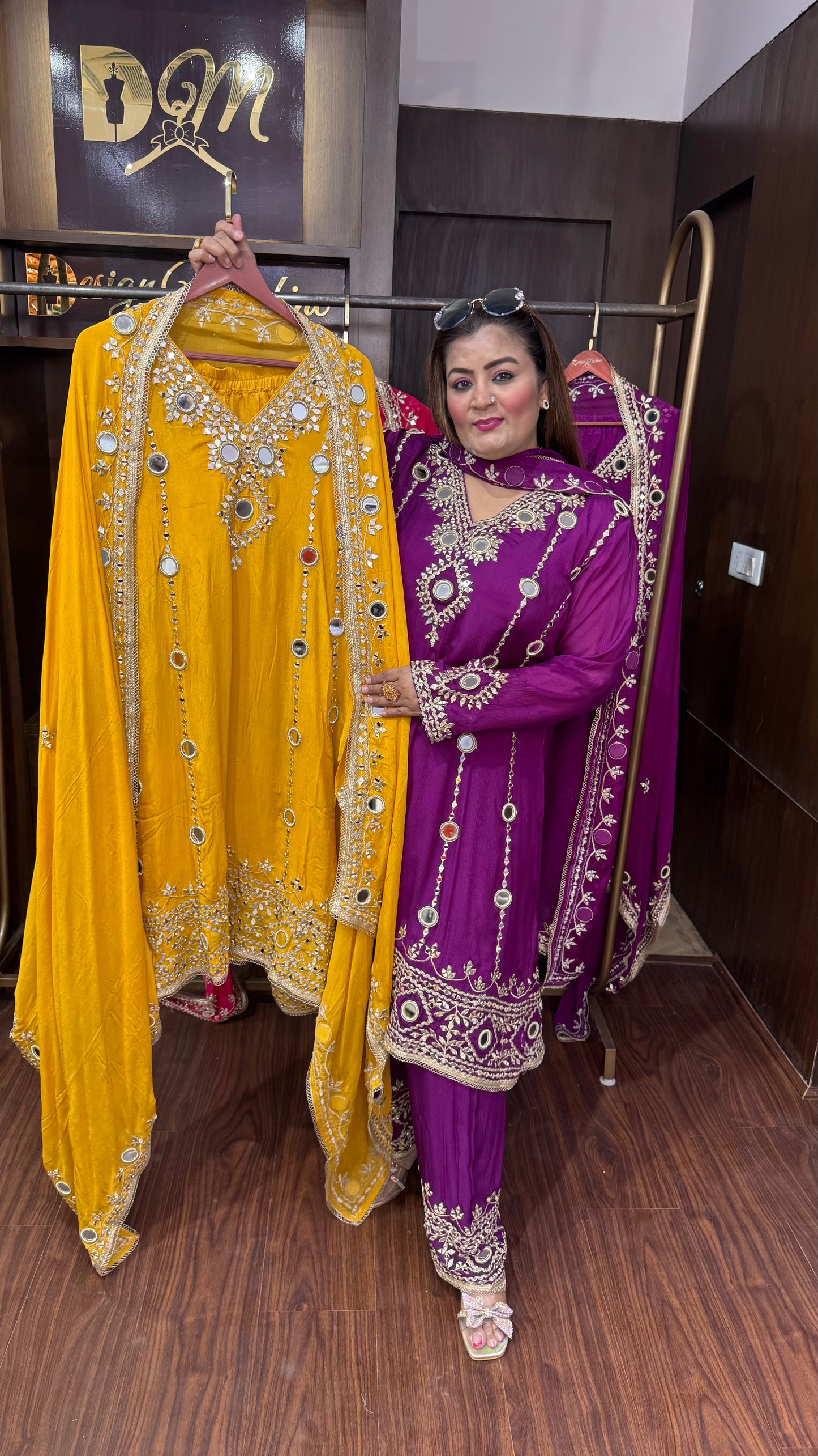 Nirelle (Pure Chinnon Crepe Short Anarkali)