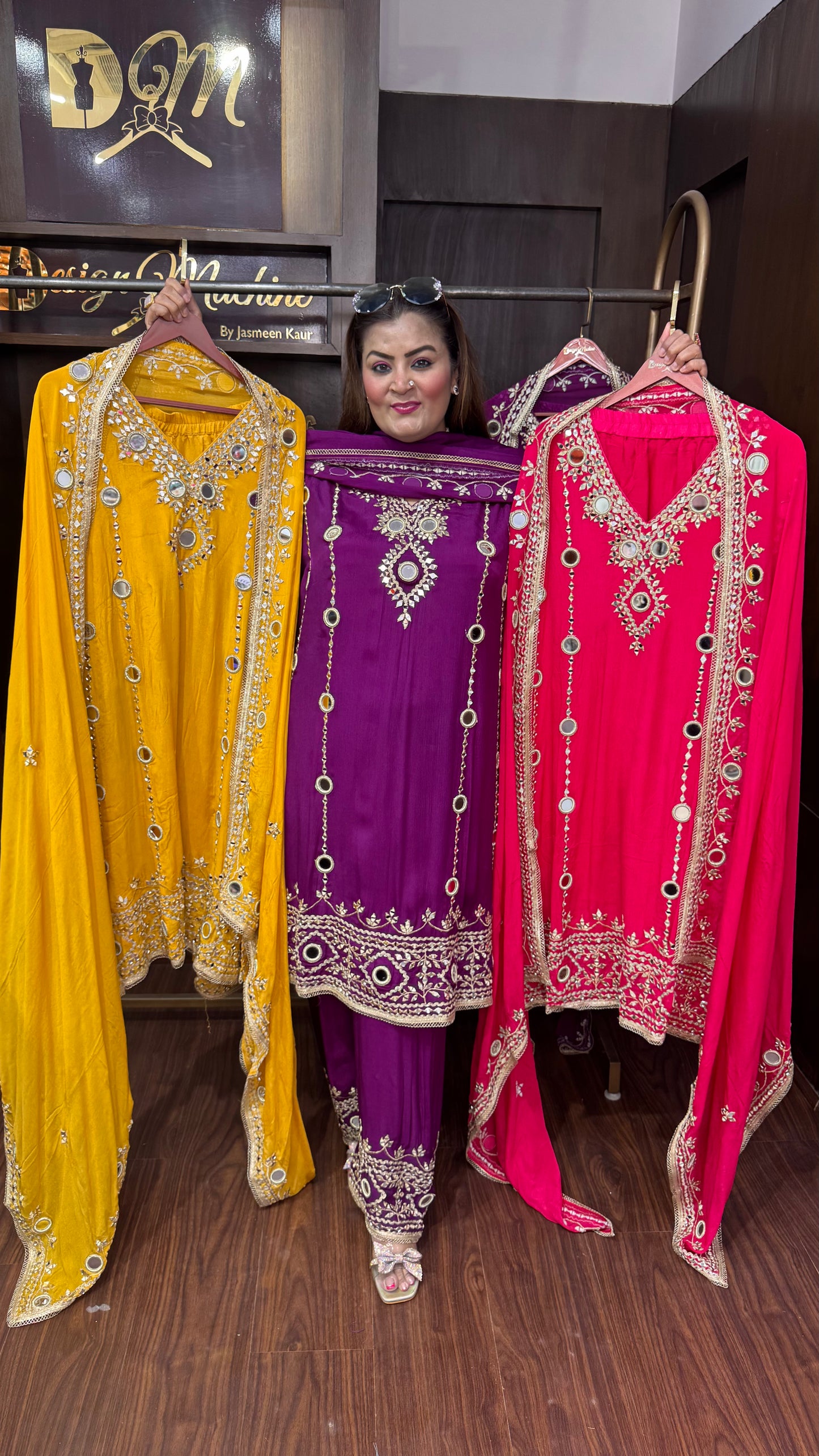 Nirelle (Pure Chinnon Crepe Short Anarkali)