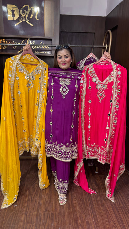 Nirelle (Pure Chinnon Crepe Short Anarkali)