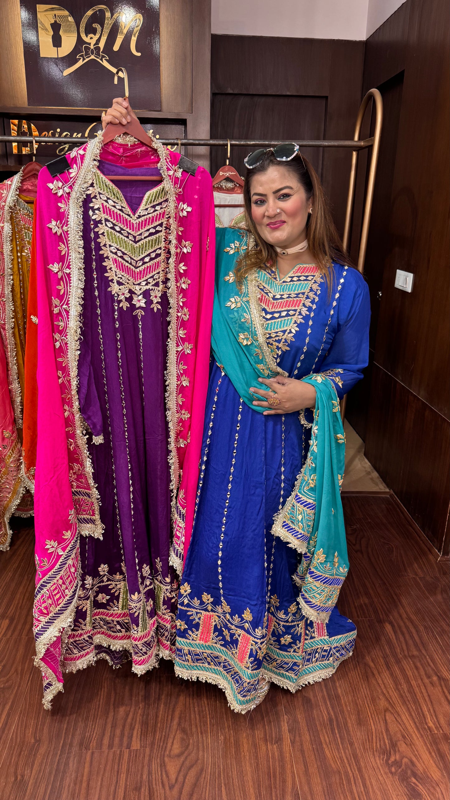 Orniva (Chinnon Crepe Fabric Anarkali)