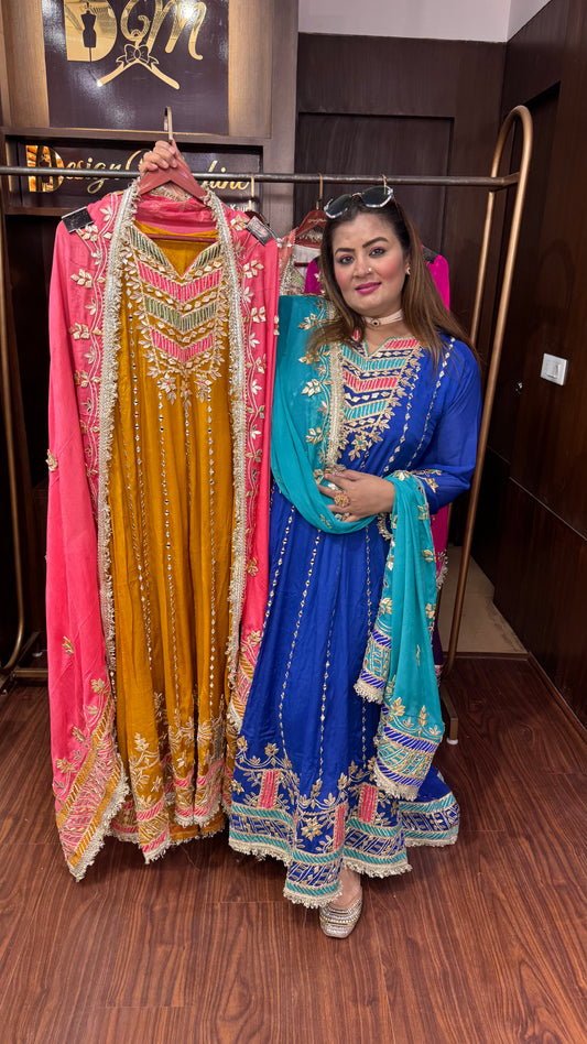 Orniva (Chinnon Crepe Fabric Anarkali)