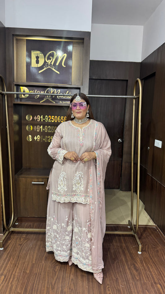 Zyvessa (Pure Chinnon Sharara Suit)