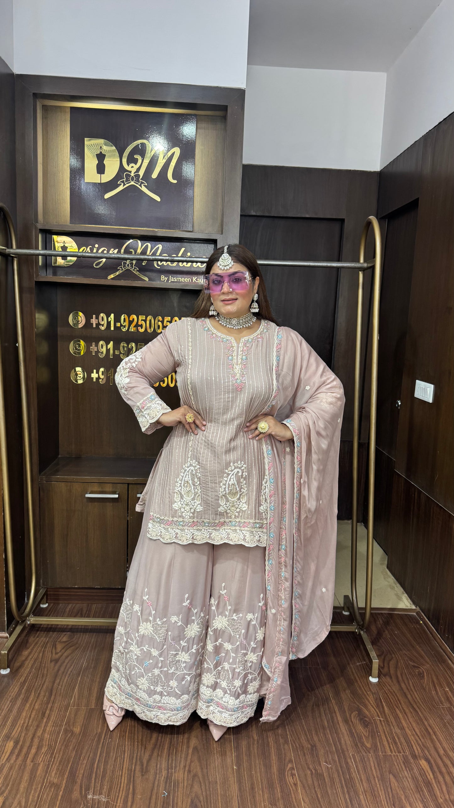 Zyvessa (Pure Chinnon Sharara Suit)