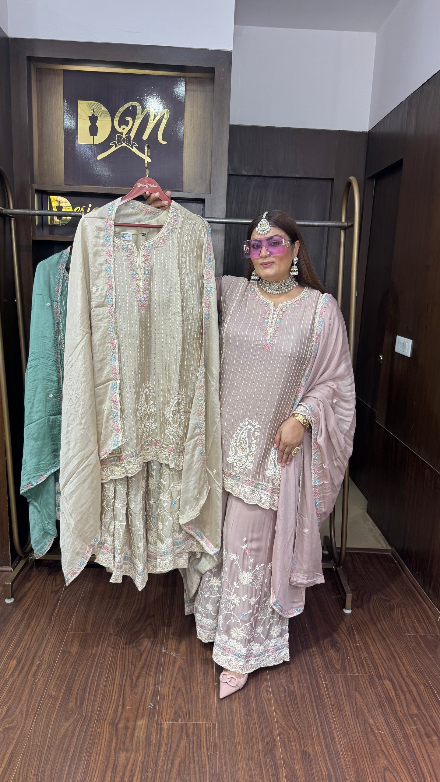 Zyvessa (Pure Chinnon Sharara Suit)