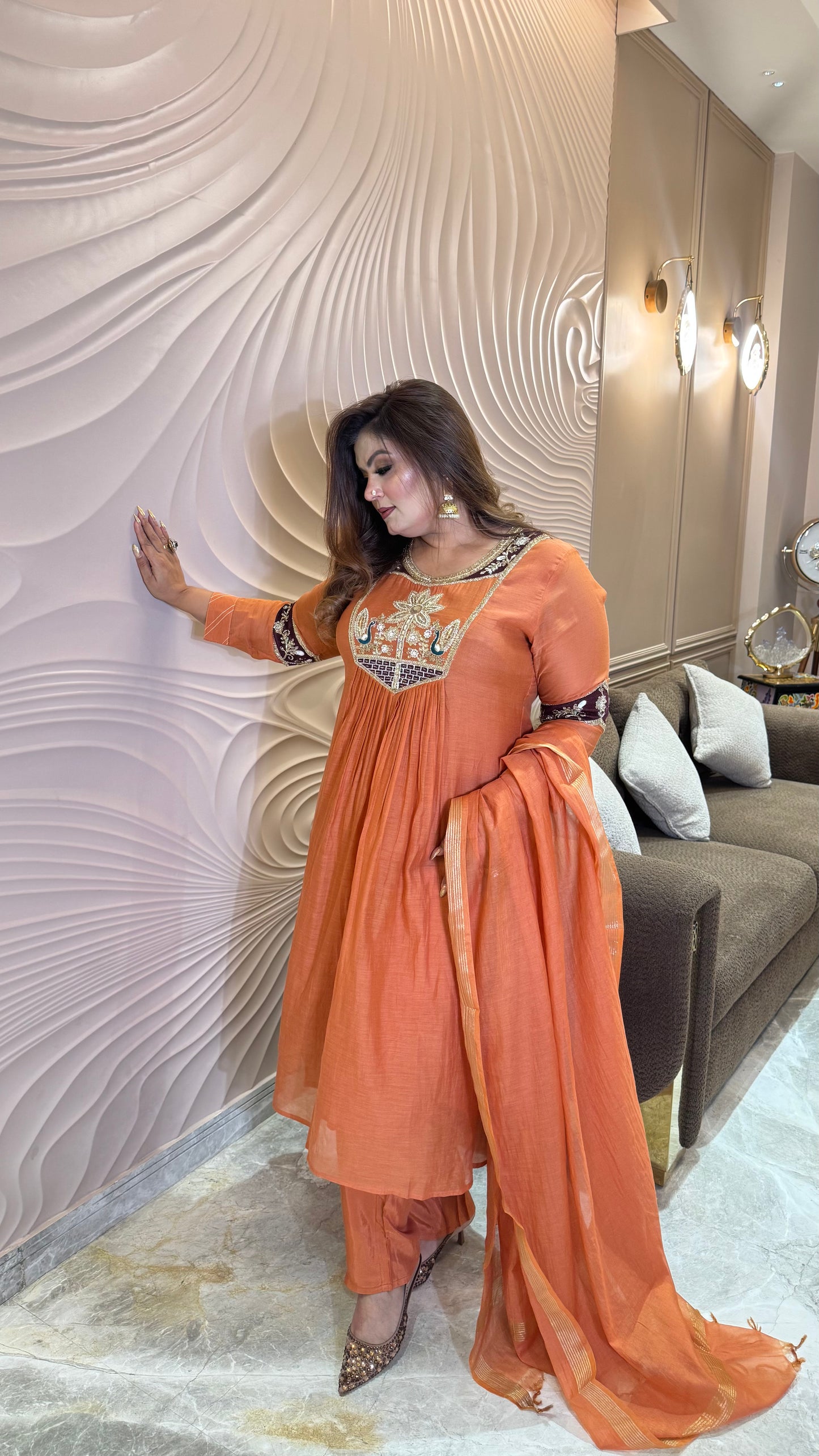 Zoya Malmal Chanderi Cotton Suit