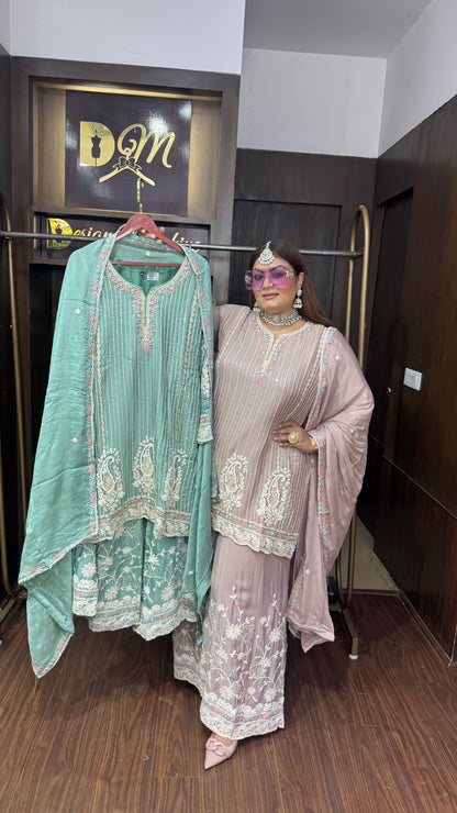 Zyvessa (Pure Chinnon Sharara Suit)